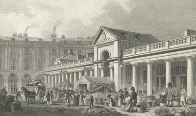 新しいコヴェントガーデン市場の北西ファサード、1827-30 作： Thomas Hosmer Shepherd