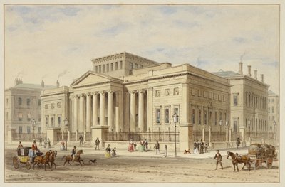 ロイヤル・マンチェスター・インスティテュート、1836年頃（紙に水彩画） 作： Thomas Hosmer Shepherd