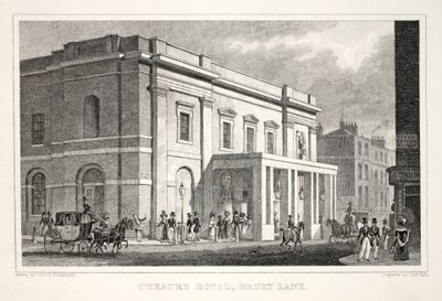 シアターロイヤル、ドルリーレーン、「ロンドンと19世紀の環境」パブから。 Jones und Co.、1827-1829 作： Thomas Hosmer Shepherd