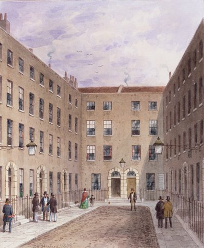 トラヴィーズイン、ホルボーン、1858年（紙にトイレ） 作： Thomas Hosmer Shepherd