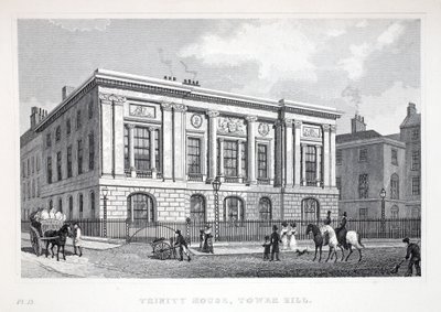 Trinity House、Tower Hill、「London and it&39;s Environs in the 19th Century」パブから。 Jones und Co.、1827-1829 作： Thomas Hosmer Shepherd