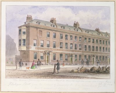 1859年国会議事堂に向かっているフルダイヤー通りの眺め 作： Thomas Hosmer Shepherd