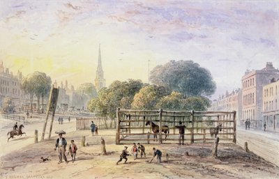 イズリントンポンドの眺め（1850年） 作： Thomas Hosmer Shepherd