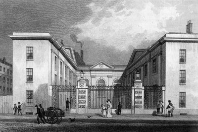 ヴィントナーズホール、アッパーテムズストリート、R。エイコン作、1829年〜31年頃の版画 作： Thomas Hosmer Shepherd