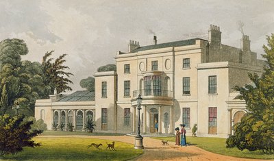 1826年に発表されたアッカーマンの「芸術のリポジトリ」からのウィンブルドンハウス 作： Thomas Hosmer Shepherd
