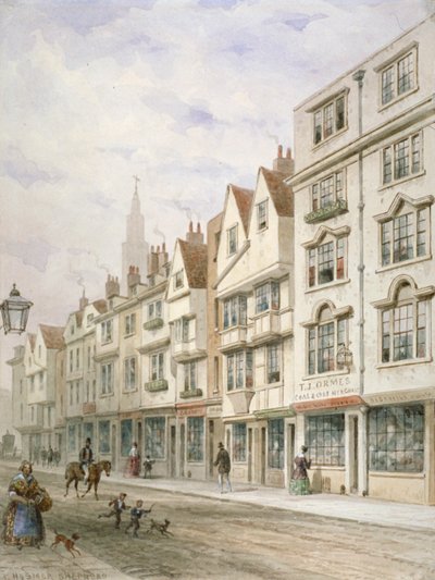 ウィッチストリート、ウェストミンスター、ロンドン、c1850 作： Thomas Hosmer Shepherd