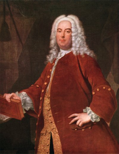 ゲオルク・フリードリヒ・ヘンデル、1685～1759年、ドイツの作曲家、1750年代。 作： Thomas Hudson