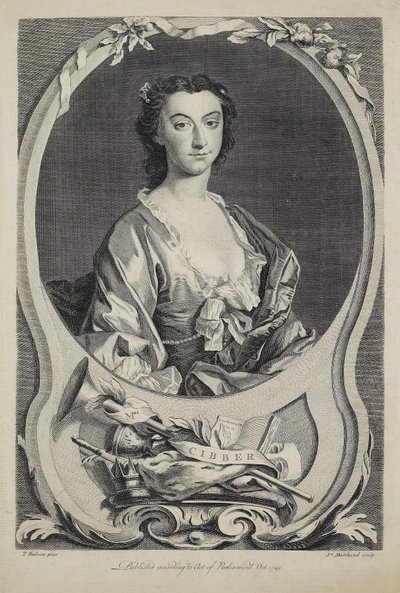 J.マルカンドによって彫刻されたシバー夫人（fl.1749）、1749 作： Thomas Hudson