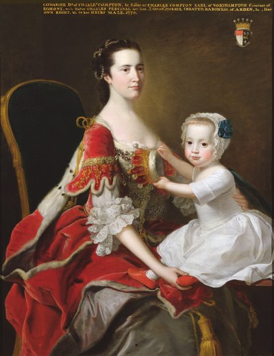 キャサリン・コンプトン（d.1784）の肖像エグモント伯爵夫人と彼女の長男のチャールズ・パーセヴァル（b.1756）1758 作： Thomas Hudson