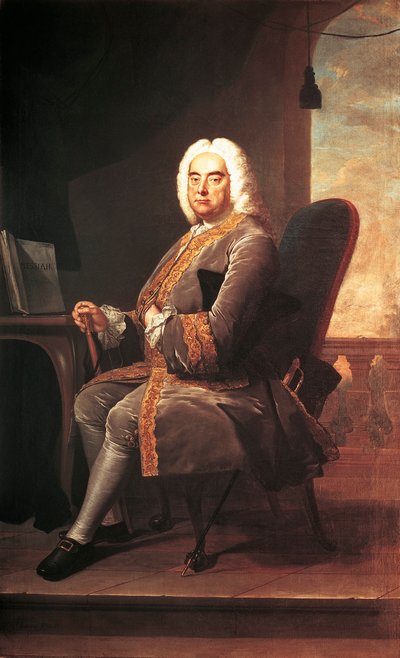 ドイツ・イギリスの作曲家ジョージ・フリデリック・ヘンデル（1685-1759）の肖像 作： Thomas Hudson