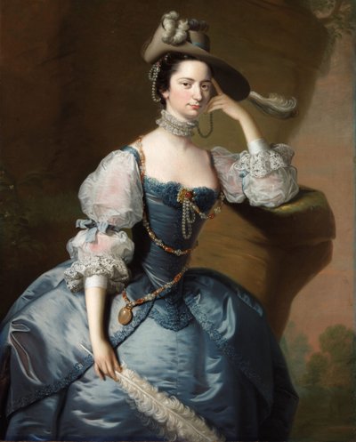 マーガレットの肖像、レディオクセンデン、c。 1755 作： Thomas Hudson