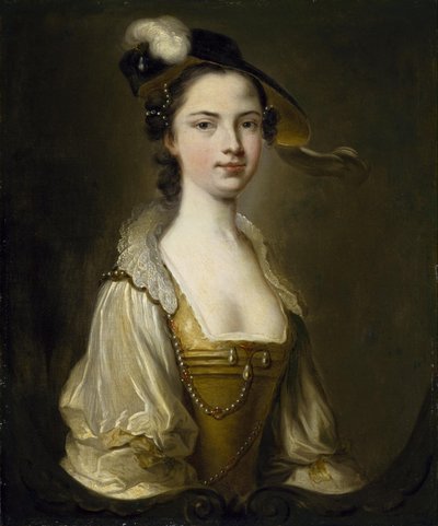 女性の肖像 作： Thomas Hudson