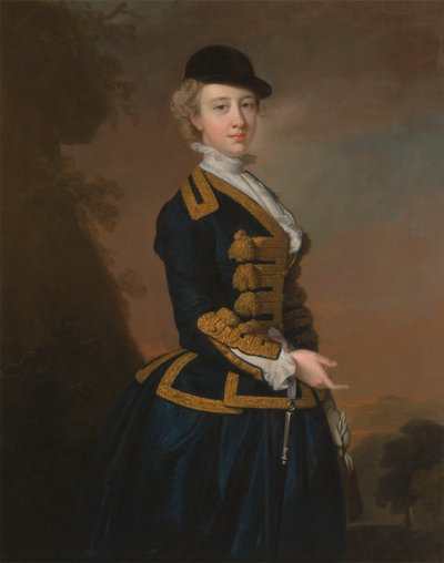 デヴォンのフォルテスク家の若い女性の肖像 作： Thomas Hudson
