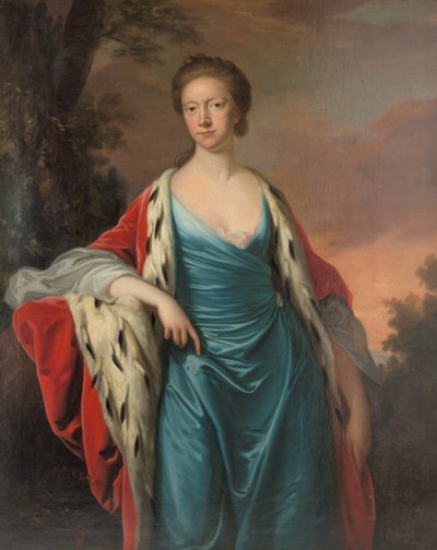 1723 年から 1772 年にかけて英国のメアリー王女、1750 年代のヘッセン＝カッセル方伯。 作： Thomas Hudson