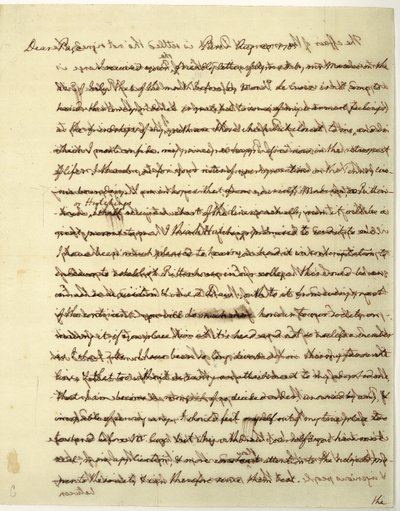 ジョンペイジ博士へのフランスの大臣として署名された直筆の手紙 作： Thomas Jefferson