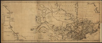 カナダとルイジアナ州北部と隣接する国の地図。LOC 73695758 作： トーマス・ジェフリーズ