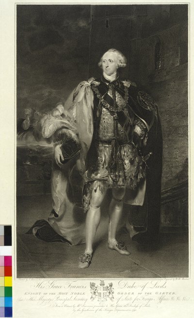 第5代リーズ・オズボーン公爵（エングレーヴィング） 作： Thomas Lawrence