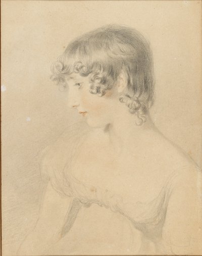スーザン・ブロクサムの胸像、左向きの横顔、1818年 作： Thomas Lawrence