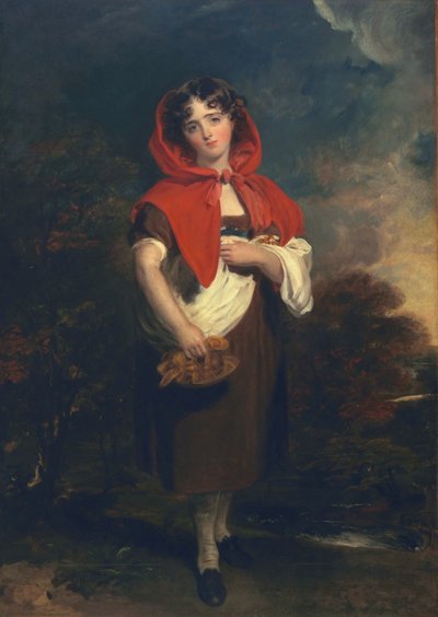 エミリー・アンダーソン：赤ずきん、1821年 作： Thomas Lawrence