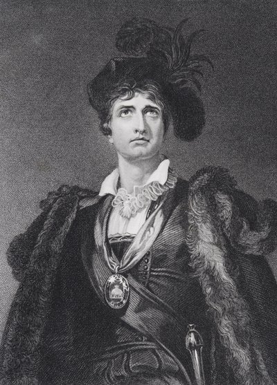ジョンフィリップケンブル、ハムレットとして、G。アドコックによって彫刻 作： Thomas Lawrence