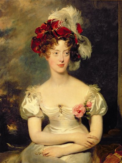 マリー・カロリーヌ・ド・ブルボン（1798-1870）ベリー公爵夫人、1825年頃（キャンバスに油彩） 作： Thomas Lawrence
