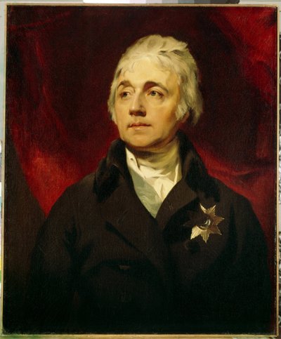 セミョン・ロマノビッチ・ヴォロンツォフ伯爵の肖像 (1744-1832) (セミョン・ロマノヴィッチ・ヴォロンツォフ伯爵の肖像)。 サー・トーマス・ローレンス (1769-1830) の絵画、キャンバスに油彩。 18世紀後半から19世紀初頭にかけてのイギリスのロマン主義。 国立エルミタージュ、サンクトペテルブルク。 作： Thomas Lawrence
