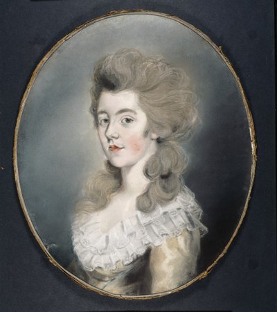 ジョージアナ・スペンサーの肖像」（パステル・紙 作： Thomas Lawrence