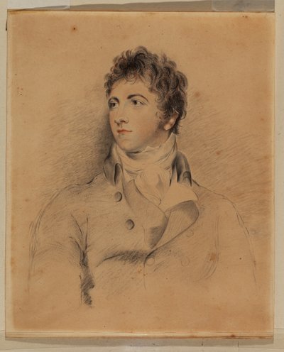 アイザック・カスバートの肖像（紙に鉛筆） 作： Thomas Lawrence