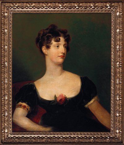 バラで飾られた黒いドレスを着たレディベレスフォードの肖像、ハーフレングス 作： Thomas Lawrence