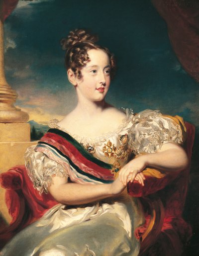 ポルトガル王妃マリア2世の肖像 トーマス・ローレンス派・絵画 作： Thomas Lawrence