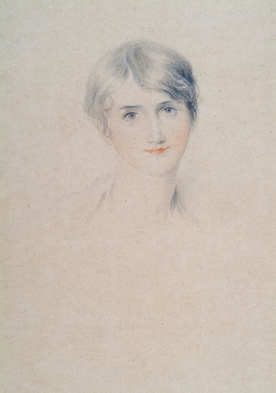 ミス・ブロクサムの肖像、1800-10年頃（紙に鉛筆とチョーク） 作： Thomas Lawrence