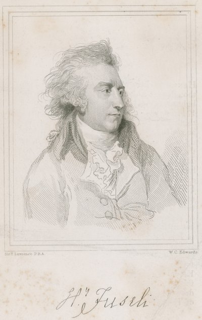 スイスの画家ヘンリー・フセリの肖像 作： Thomas Lawrence