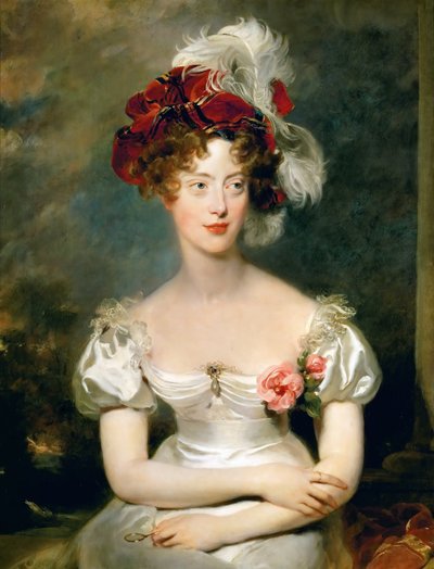 ナポリとシチリアのキャロライン王女1798〜1870年、ベリーズ公爵夫人 作： Thomas Lawrence
