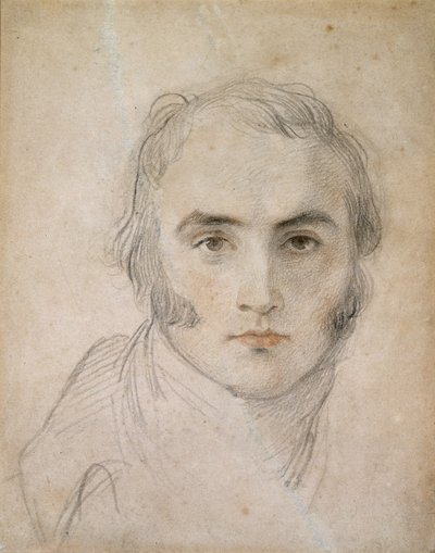 自画像、18世紀（チョークとトイレットペーパー） 作： Thomas Lawrence