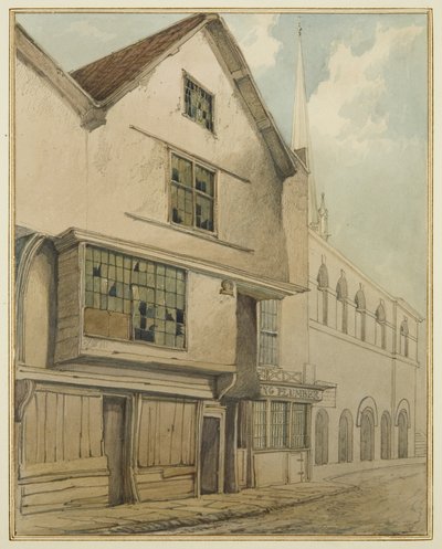 ボールドウィン通り46番地」（水彩・紙 作： Thomas Leeson the Elder Rowbotham