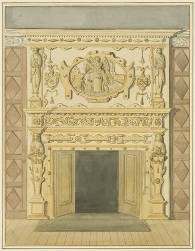 法律図書館の煙突（水彩・紙 作： Thomas Leeson the Elder Rowbotham