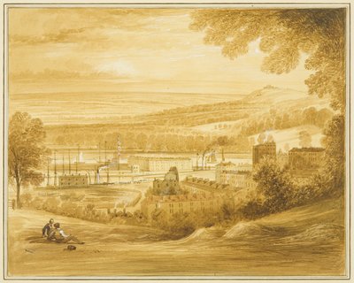 クリフトン教会近くの畑から見たカンバーランド・ベイスン 作： Thomas Leeson the Elder Rowbotham
