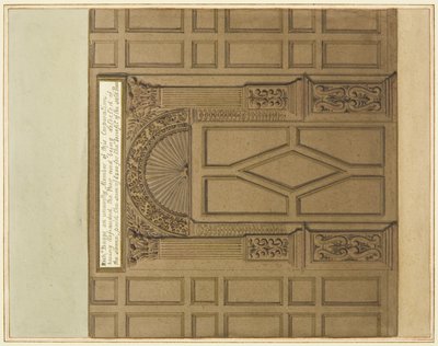 造幣局（現サン・ピエトロ病院）の大広間の内扉（水彩・紙 作： Thomas Leeson the Elder Rowbotham
