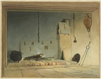 ファームハウスの古い暖炉（バーズコートの一部 作： Thomas Leeson the Elder Rowbotham