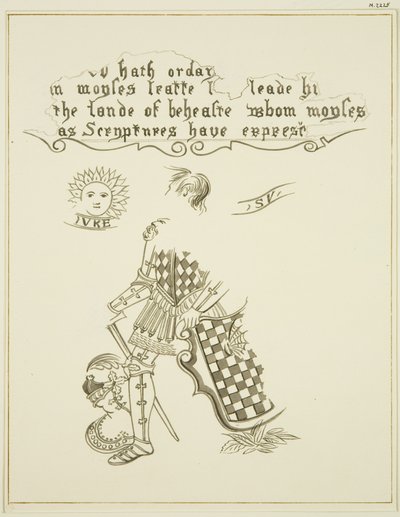 ボールドウィンストリート46番地の壁画の残骸（紙にペン＆インク 作： Thomas Leeson the Elder Rowbotham