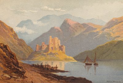 スコットランド、アイリーンドナン城 (カラーリソ) 作： Thomas Leeson the Elder Rowbotham
