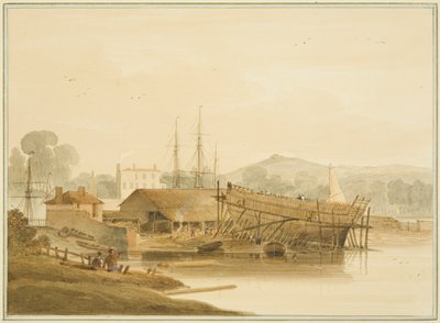 オーバーフォールダム付近のノバスコシアと呼ばれるスコットヤード 作： Thomas Leeson the Elder Rowbotham