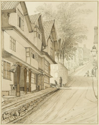 聖ミカエルの丘（水彩・紙 作： Thomas Leeson the Elder Rowbotham