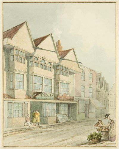 The Lamb Inn, West Street（水彩・紙 作： Thomas Leeson the Elder Rowbotham