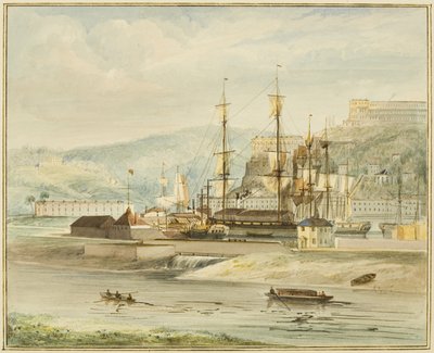 オーバーフォールダム、フローティングドック付近、カンバーランドベイスン 作： Thomas Leeson the Elder Rowbotham