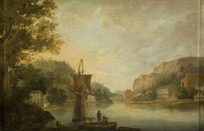 ウィンザーテラスの基礎を示すエイボンとホットウェルズの眺め 作： Thomas Leeson the Elder Rowbotham