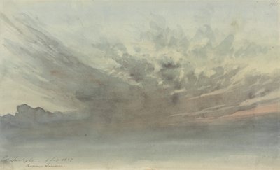 雲の研究 - 夕方の黄昏、ロドニー・テラス 作： Thomas Lindsay