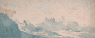アルプスの層の上のうっすらとした雲 作： Thomas Lindsay