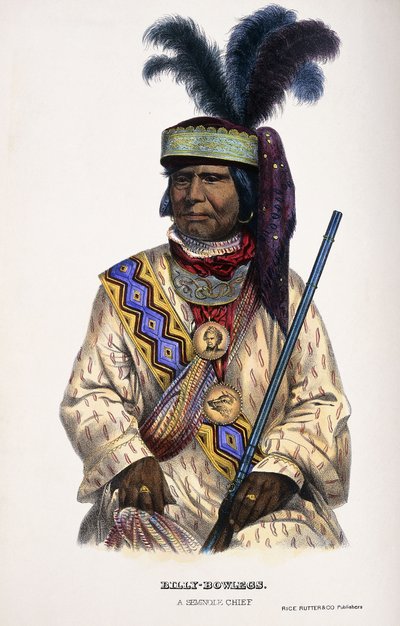 ビリー・ボウレグス、セミノール酋長、1899年 作： Thomas Loraine McKenney