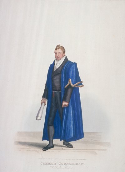 市民衣装を着たロンドン市議会議員、ウィリアム・ジョン・リーブス、1825年 作： Thomas Lord Busby